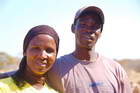 Shale and one of the masons who worked on her house