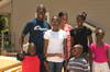 Jay family at wall raising